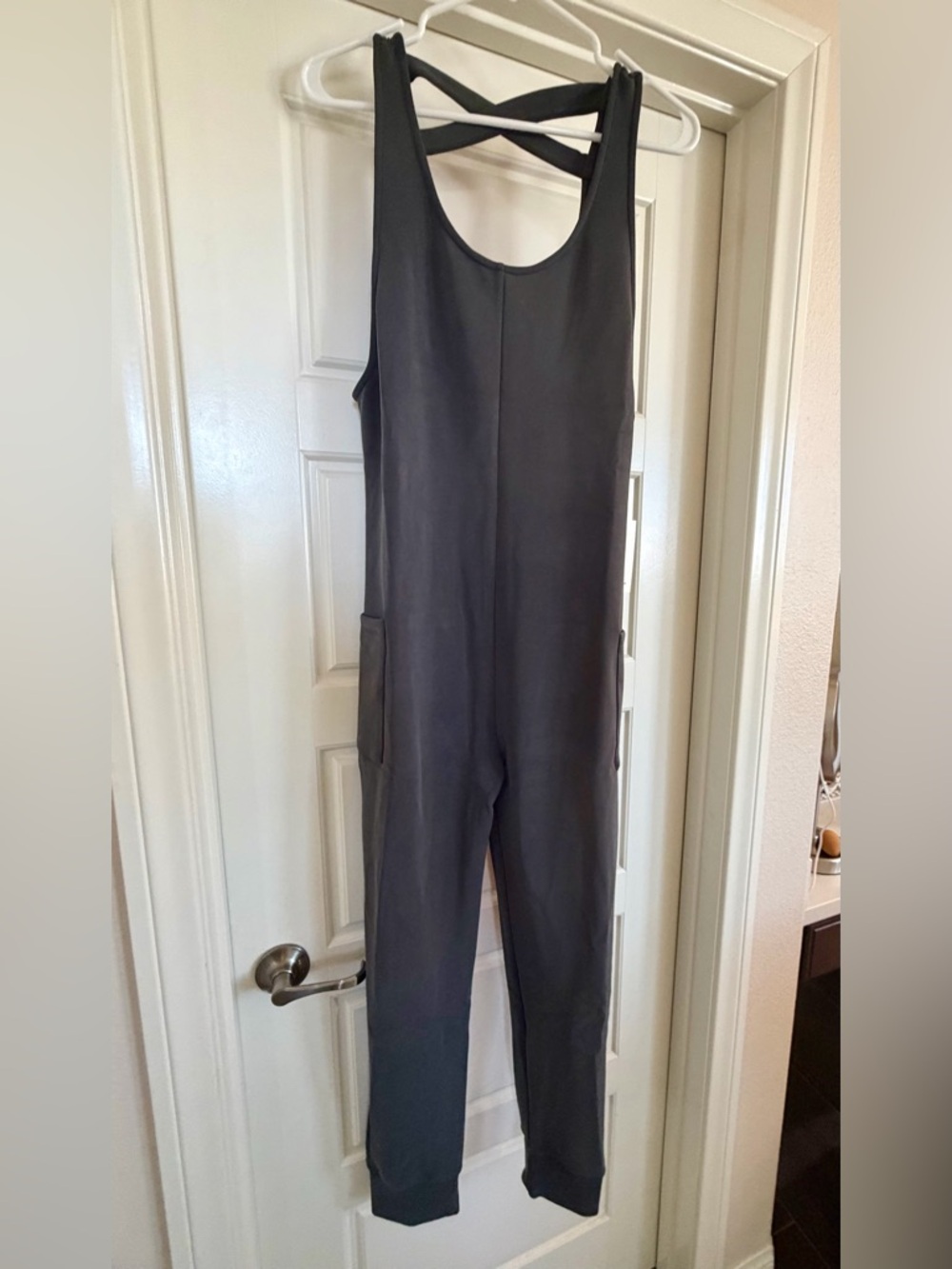 Spiritual Gangster Charcoal Gray Sleeveless Jumpsuit